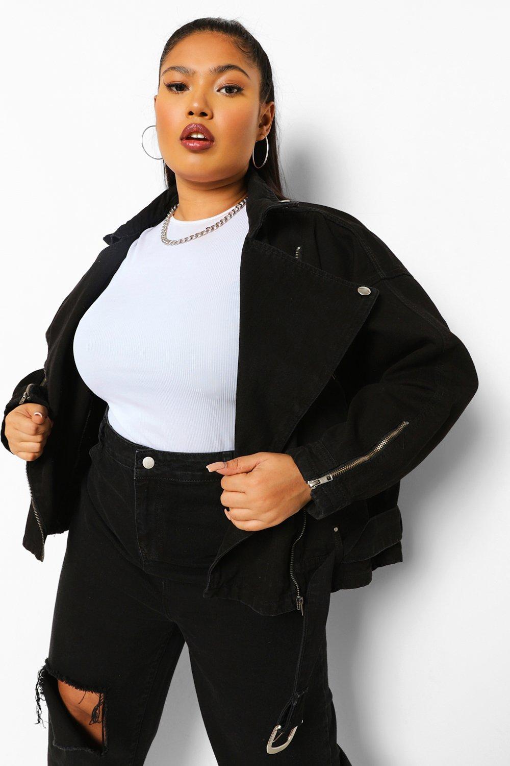 Boohoo plus discount size denim jacket